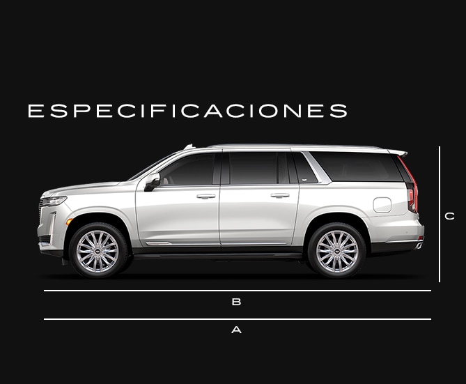 Especificaciones y medidas de Cadillac Escalade 2023